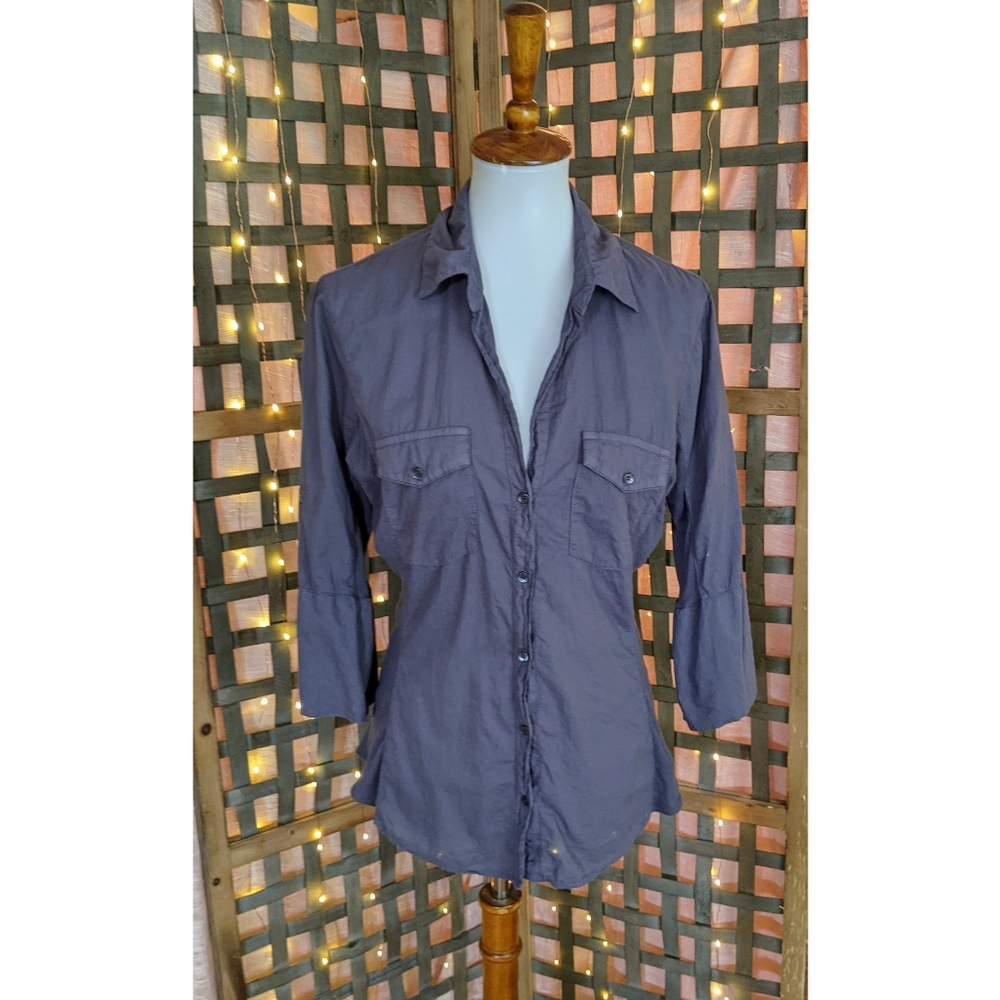 James Perse | Gray Button Down Shirt | 4 (XL)